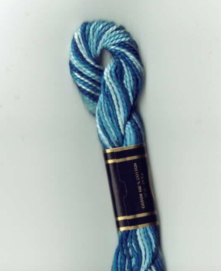 で*ん様 schuray American Sea Cotton 91 - Variegated Blues DMC Pearl Cotton Skein Size 5: Stitch-It Central